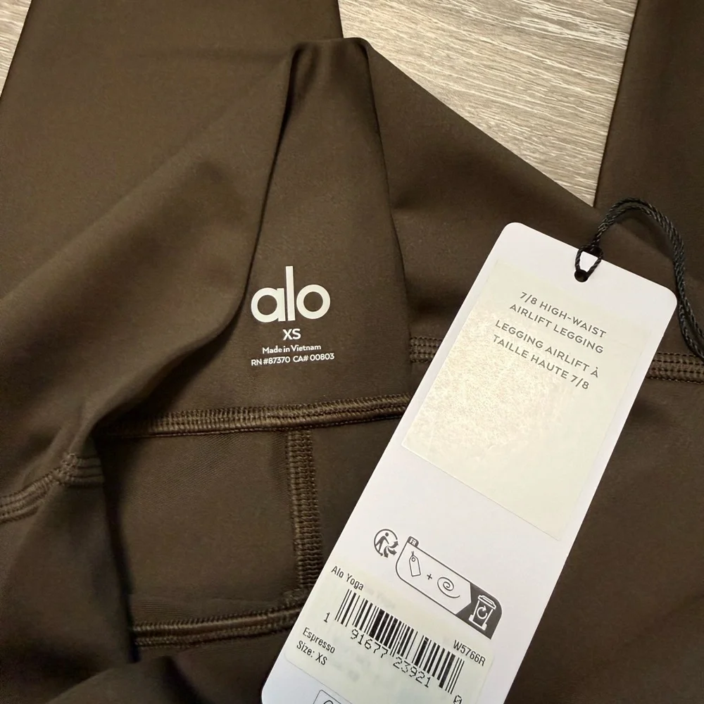 Alo Yoga 7/8 High Waist Airlift Legging - Espresso - Picture 3 of 4